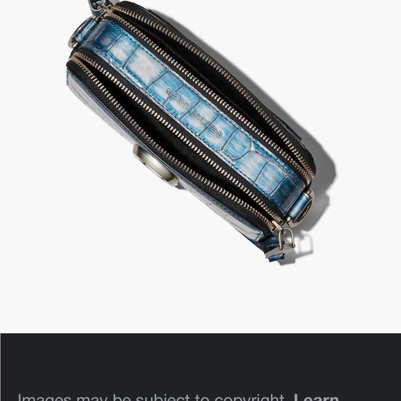 Marc Jacobs Blue Croc-Embossed Crossbody Bag - Picture 10 of 16